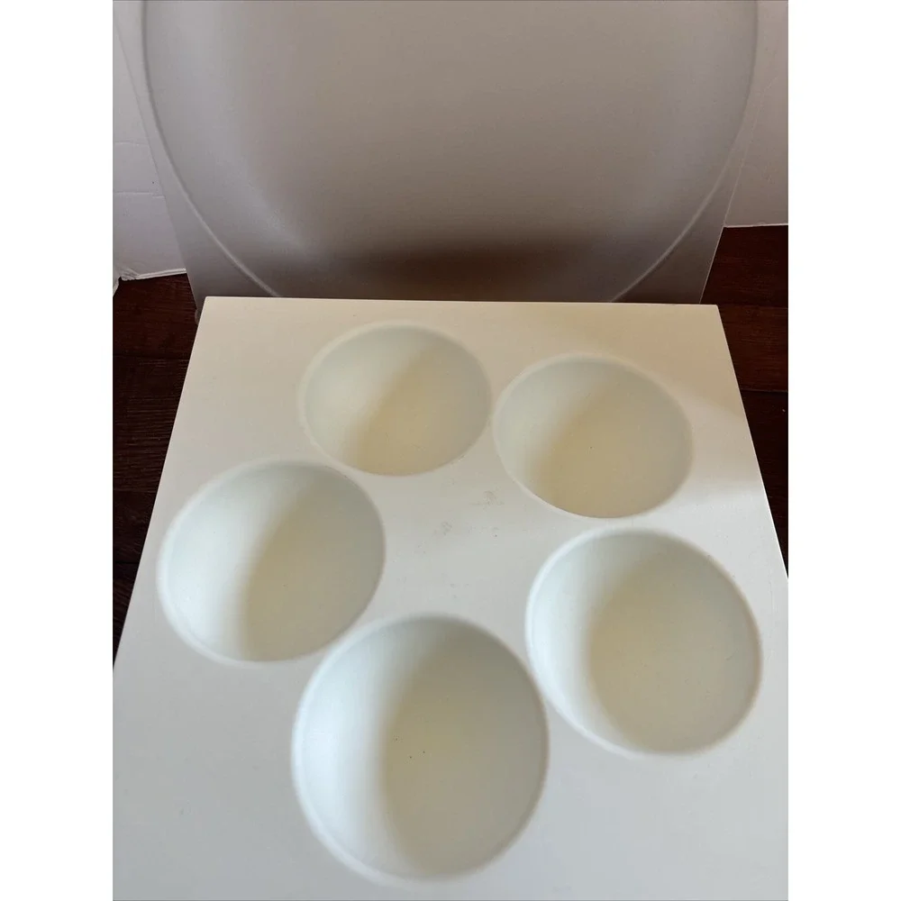 Tupperware WHITE Acrylic Preludio Entertainment Serving Center Elegant Party Dip